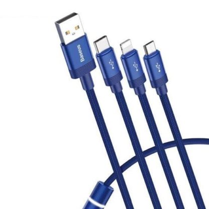 Baseus 3-in-1 Data Faction Cable (Micro + iP + USB Type-C)