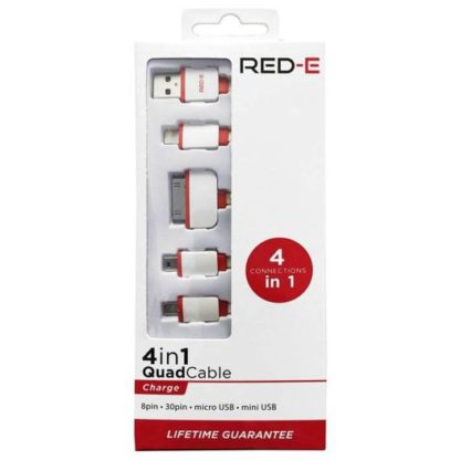 RED-E 4-IN-1 MULTI-FUNCTION USB CHARGER