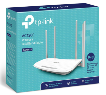 TP-Link Archer A5 AC1200 Wireless Dual Band Router - White