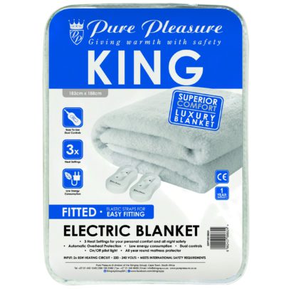 Pure Pleasure Sherpa Full Fit Fleece Electric Blanket - King