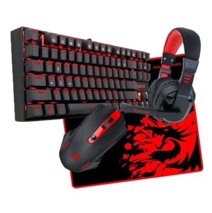 Redragon 4in1 RGB Gaming Keyboard, Mouse, Mouse Pad & Headset Bundle