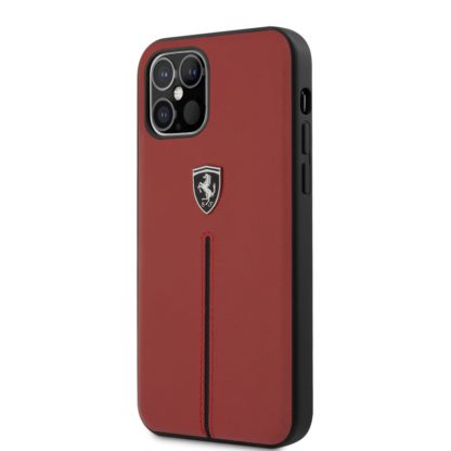 FERRARI - Leather Hard Case iPhone 12 / 12 Pro Red