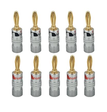 Nakamichi Speaker Connector Banana Straight Gold Plated pack of 10